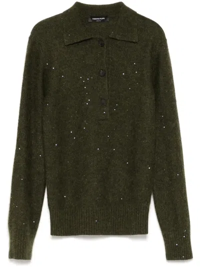 Fabiana Filippi Knitted Polo Shirt In Green