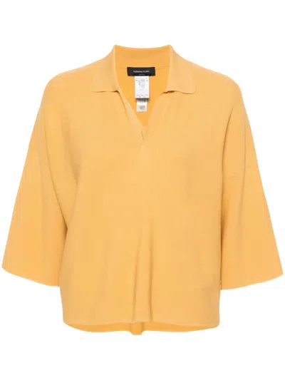 Fabiana Filippi Knitted Polo Shirt In Orange