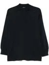 Fabiana Filippi Wool And Cotton Blend Polo Shirt In Blue