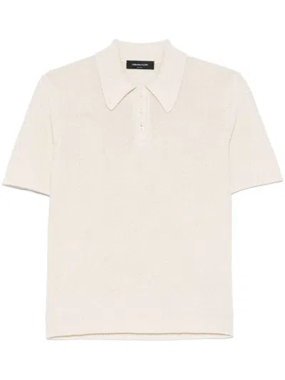 Fabiana Filippi Knitted Polo Top In Neutrals