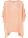 Fabiana Filippi Semi-sheer Knitted Cape In Rosado Claro