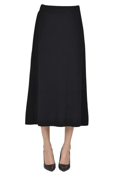 Fabiana Filippi Knitted Skirt In Black