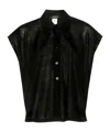 Fabiana Filippi Fine-knit Sleeveless Shirt In Black