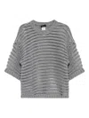 Fabiana Filippi Knitted Sweater In Gray