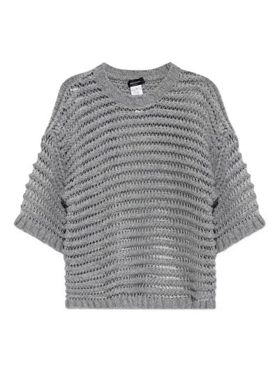 Fabiana Filippi Knitted Sweater In Gray