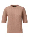 Fabiana Filippi Knitted T-shirt In Pink