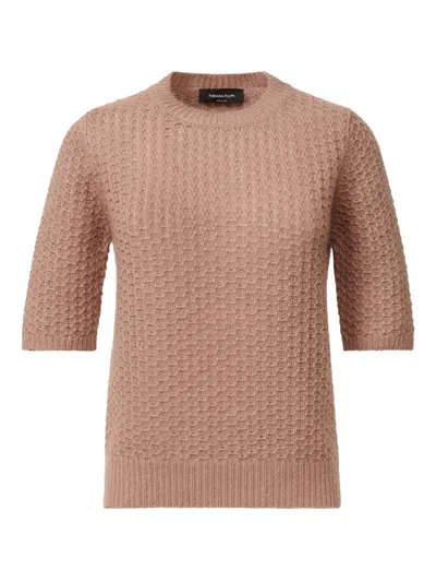 Fabiana Filippi Knitted T-shirt In Pink