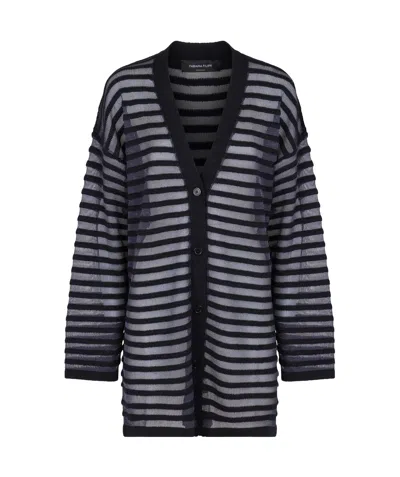 Fabiana Filippi Knitted V-neck Cardigan In Black