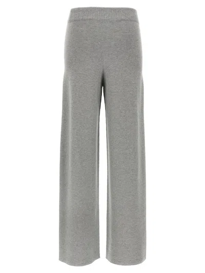 Fabiana Filippi Knitted Wide-leg Trousers In Grey