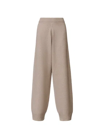 Fabiana Filippi Wool Blend High Waist Lounge Trousers In Neutral