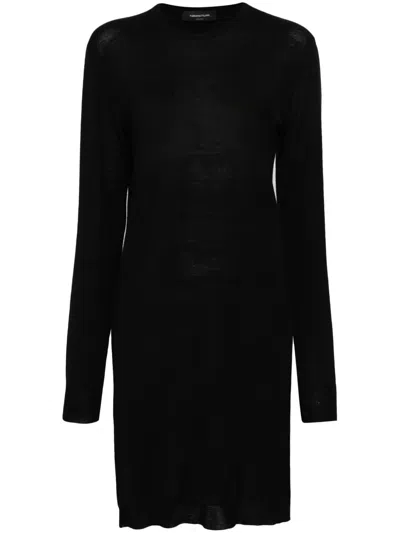 Fabiana Filippi Knitted Wool Dress In 黑色