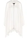 Fabiana Filippi Virgin Wool Blend Cape In Weiss
