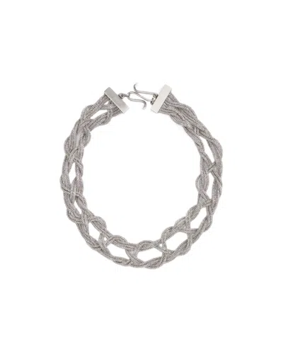 Fabiana Filippi Knitting Necklaces In Gray