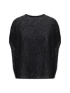 Fabiana Filippi Embroidered Sequin Sweater In Black