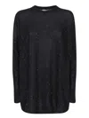 Fabiana Filippi Black Wool Sweater With Sequins In Black