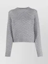 Fabiana Filippi Knitwear Chevron Pattern Top In Gray