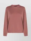 Fabiana Filippi Knitwear Crewneck Ribbed Finish In Pink