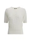 Fabiana Filippi Short Sleeve Sweater, In Gray