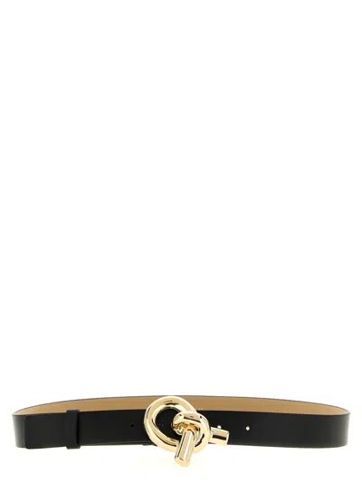 Fabiana Filippi Knot Buckle Belt In Black