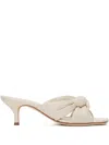 Fabiana Filippi Knot-detail Leather Sandals In Neutral