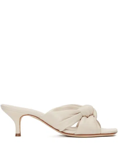 Fabiana Filippi Knot-detail Leather Sandals In Neutral