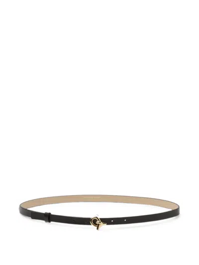 Fabiana Filippi Knot-detail Leather Belt In Black