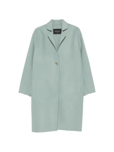 Fabiana Filippi Knot-detail Single-breasted Coat In Green