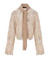 Fabiana Filippi Lace Cropped Shirt In Neutral