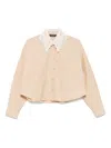 Fabiana Filippi Lace-collar Cotton Shirt In Neutral