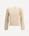 Fabiana Filippi Beige Fleece Wool Sweatshirt In Sand