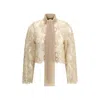Fabiana Filippi Lace Cropped Shirt In Neutral