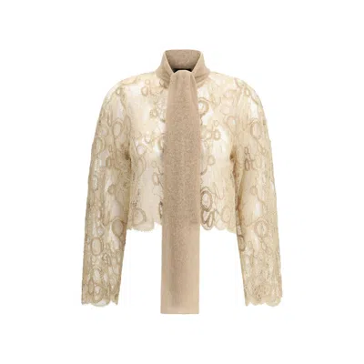 FABIANA FILIPPI LACE CROPPEDSHIRT