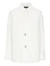 Fabiana Filippi Cotton Shirt With Long Sleeves And Pointed Collar In White