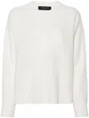 Fabiana Filippi Wool-cotton Blend Crew-neck Sweater In White