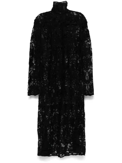 Fabiana Filippi Lace Midi Dress In Black