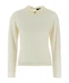 Fabiana Filippi Lace Neck Sweater Sweaters And Cardigans White In White