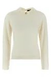 Fabiana Filippi Knitwear Sweater Lace Collar In White