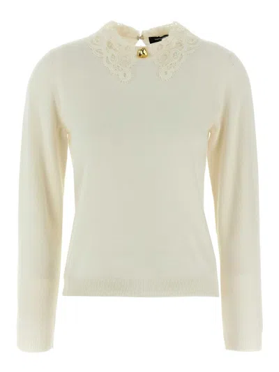 FABIANA FILIPPI LACE NECK SWEATER