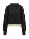 Fabiana Filippi Crew Neck Sweater In Black