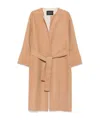 Fabiana Filippi Wool Coat With Belted Waist In Brown