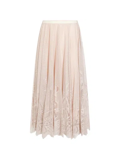 Fabiana Filippi Long Maxi Cotton-blend Maxi Skirt In Neutral
