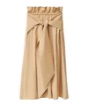 Fabiana Filippi High-waisted Midi Skirt With Bow Detail In Nude