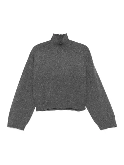 Fabiana Filippi Lam Sweater In Dark Grey