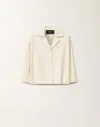 Fabiana Filippi Heavy Nappa Leather Jacket In White