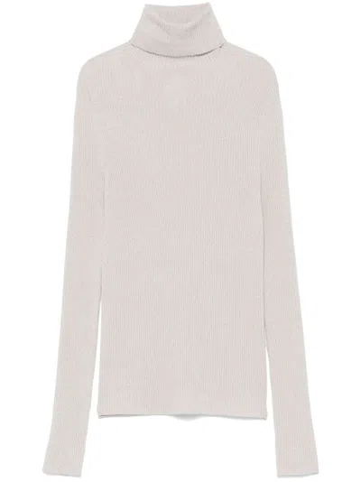 Fabiana Filippi Lamé Sweater In Grey