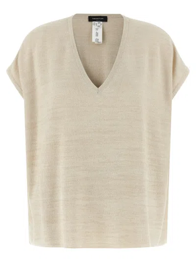 Fabiana Filippi Lamé Thread Sweater In Neutral