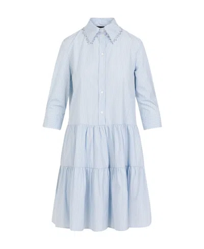 FABIANA FILIPPI FABIANA FILIPPI BUTTON-UP STRIPED SHIRTDRESS