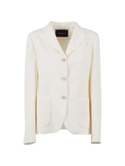 Fabiana Filippi Lapel Pocket Jacket In Neutral