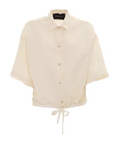 FABIANA FILIPPI FABIANA FILIPPI DRAWSTRING CROPPED SHIRT