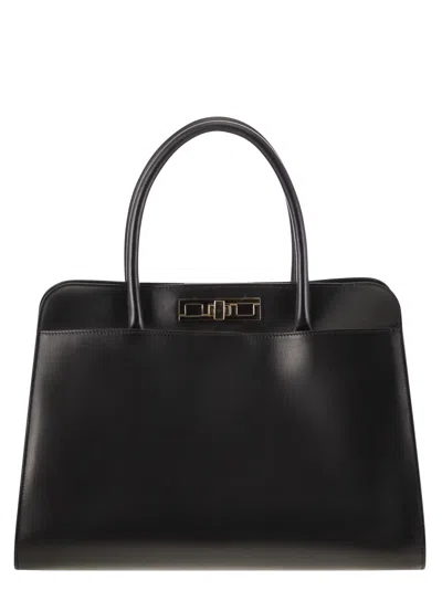 FABIANA FILIPPI LARGE HANDBAG WITH METAL ACCESSORY